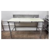 Aluminum Butcher Table 59x30x43