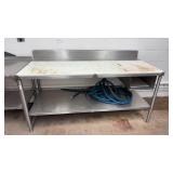 Aluminum Butcher Table 72x30x34