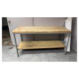 Metal Butcher Table 68x30x36