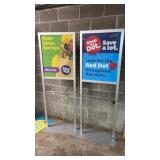 Two Metal Sign Displays