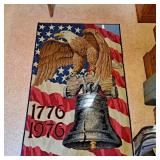 Vintage "American Legend" Bicentennial wall rug