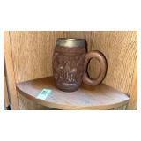 Vintage Hand-Carved Beer Mug German? Slight