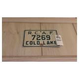 Vintage Cold Lake Bicycle Plate