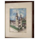 Swiss Church Print signed & numbered, German &