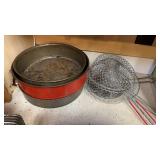 3 Cake Pans and Strainers