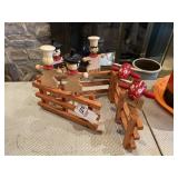 Vintage wooden steak marker set