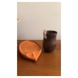 Hedgehog Dish and Small Vase