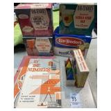 Vintage bar-tenderï¿½s instant mixes and kitchen