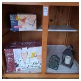 Libbey 8 pc tulip champagne glasses,other items