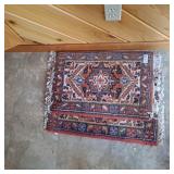 Two vintage hand woven rugs