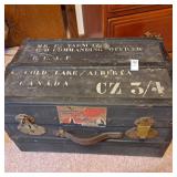 Vintage military footlocker 24x15x13 1/2