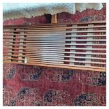 Mid-century modern slat bench, 48x18x16