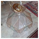 Tiffany-style stained glass chandelier.