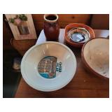 Caesar Salad bowl & misc items