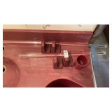 2 Towel Bars and Trash Can