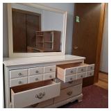 Lea dresser 6 drawer with mirror 49x18x31