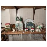 Shelf Lot of Christmas Decor
