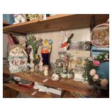 Shelf Lot of Easter/Spring Decor