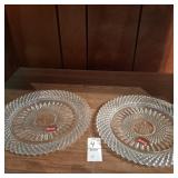 Fostoria lead crystal plates (2)