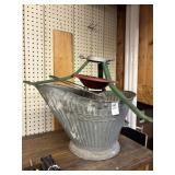 Ash bucket and Christmas tree stand