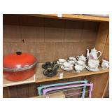 Tea Cups and Club Roaster Dish