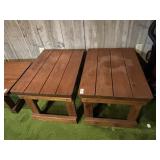 Two Wooden End Tables