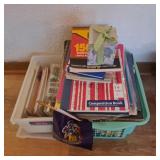 Assorted note pads, pencils