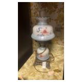 Small Floral Pattered Hurricane Lamp