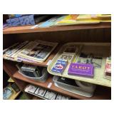 Shelf Lot of Sewing Books and Tarot Cards