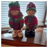 Collectible Christmas Carolers Boy & Girl 13"