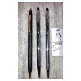 (3) Cross pens century - 1 engraved ï¿½Tigerï¿½