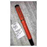 Parker Duofold red fountain pen 18k -750 gold nib