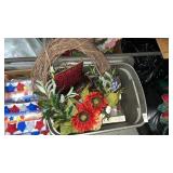 Tote with Christmas Decor and Wreath