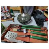 Coleman grill set & TiKi glob