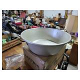 Aluminum dough pan 21in. Round 7 1/2 in.deep &