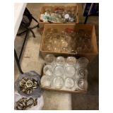 Assorted glass jars and lids