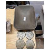 Wooden bowl and coasters