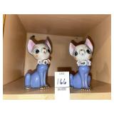 2 Vintage Japan ceramic cat figurines