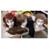 Foam Head Wig Display & Wigs