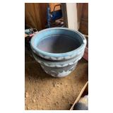 Two Plastic Large Flower Pots