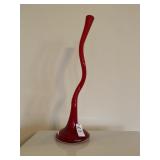 MCM red swivel vase