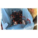 Tote of Christmas Lights and Various Decor