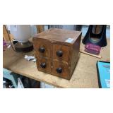 Vintage Wooden Spice Cube Storage Box