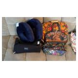 Lot of Neck Pillows and Bag