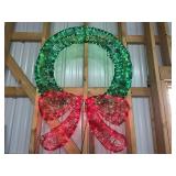 Large lighted holiday wreath - approximately 45