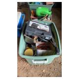 Tote of Partial Socket Sets, Hardware, Crowbars