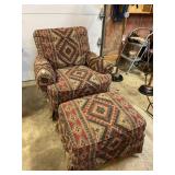 Swivel chair and ottoman 30in x 35in x 32in