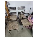 4 metal chairs