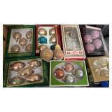 Christmas Glass Ornaments, Trays