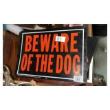 Beware of Dog, Posted, and No Parking Signs